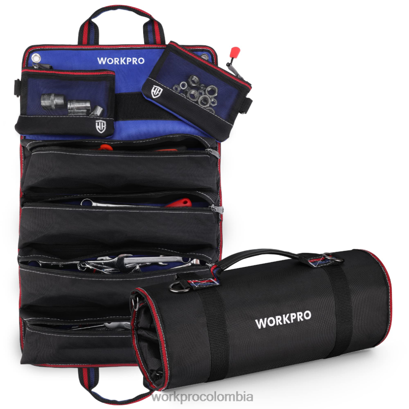 WORKPRO Bolsa organizadora enrollable para herramientas de alta resistencia con 6 bolsillos y bolsas para herramientas desmontables. JP02P32 almacenamiento nuevo
