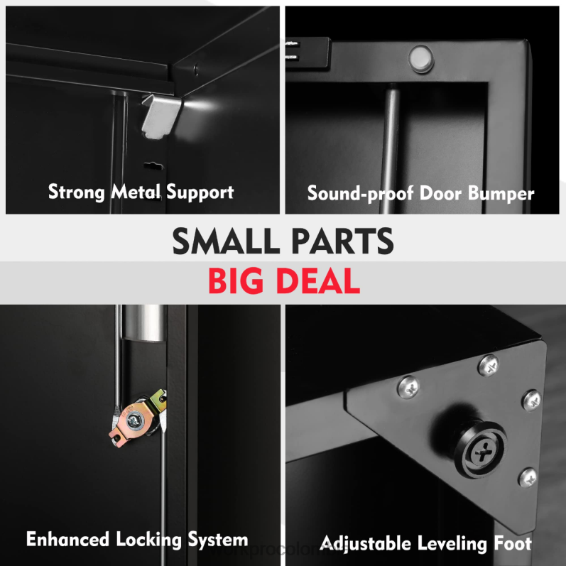 WORKPRO armario de almacenamiento, armarios metálicos de garaje con puertas y estantes JP02P22 almacenamiento moderno