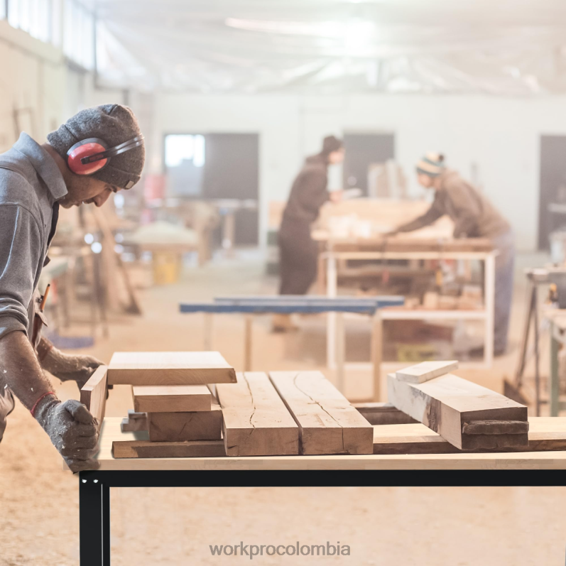 WORKPRO banco de trabajo ajustable mesa de trabajo de madera dura con capacidad de carga de 3000 libras con tomas de corriente JP02P4 almacenamiento útil