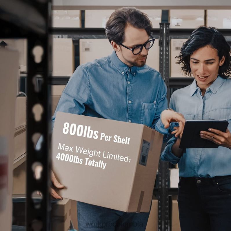 WORKPRO Estantería metálica de 5 niveles, estante de almacenamiento ajustable de alta resistencia JP02P7 almacenamiento negro