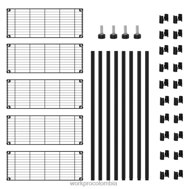 WORKPRO el almacenamiento del metal de la estantería del alambre de 5 niveles deja de lado el estante, estantería para uso general resistente JP02P11 almacenamiento útil