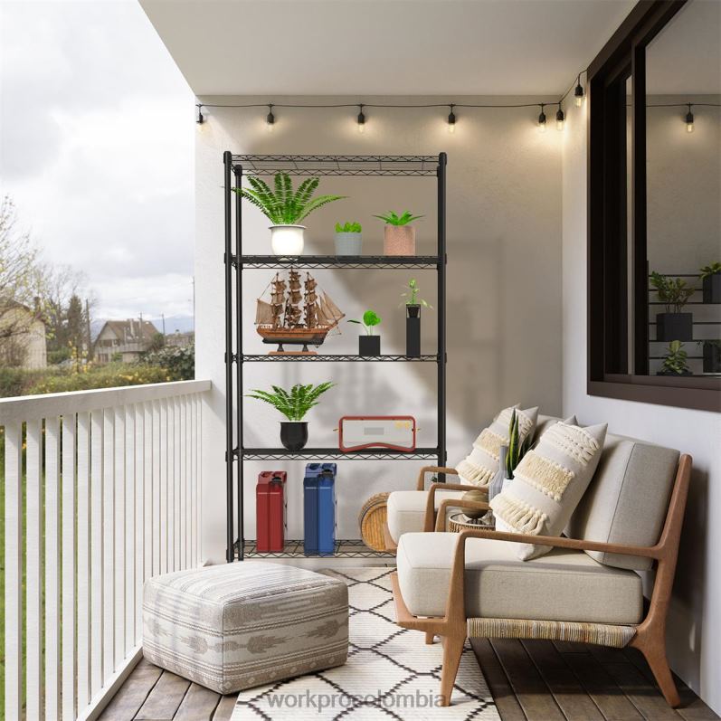 WORKPRO el almacenamiento del metal de la estantería del alambre de 5 niveles deja de lado el estante, estantería para uso general resistente JP02P11 almacenamiento útil