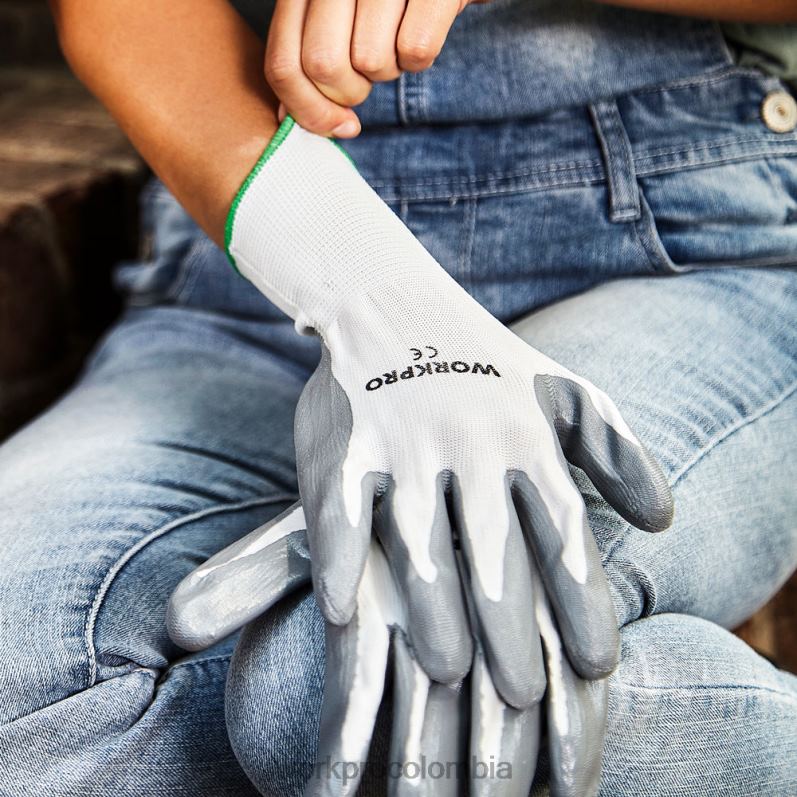 WORKPRO 6 pares de guantes de trabajo de jardín con palma recubierta de látex ecológico. JP02P275 herramienta útil