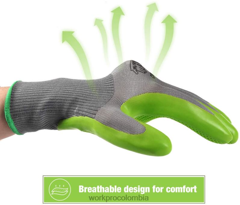 WORKPRO 6 pares de guantes de trabajo de jardín con palma recubierta de látex ecológico. JP02P275 herramienta útil