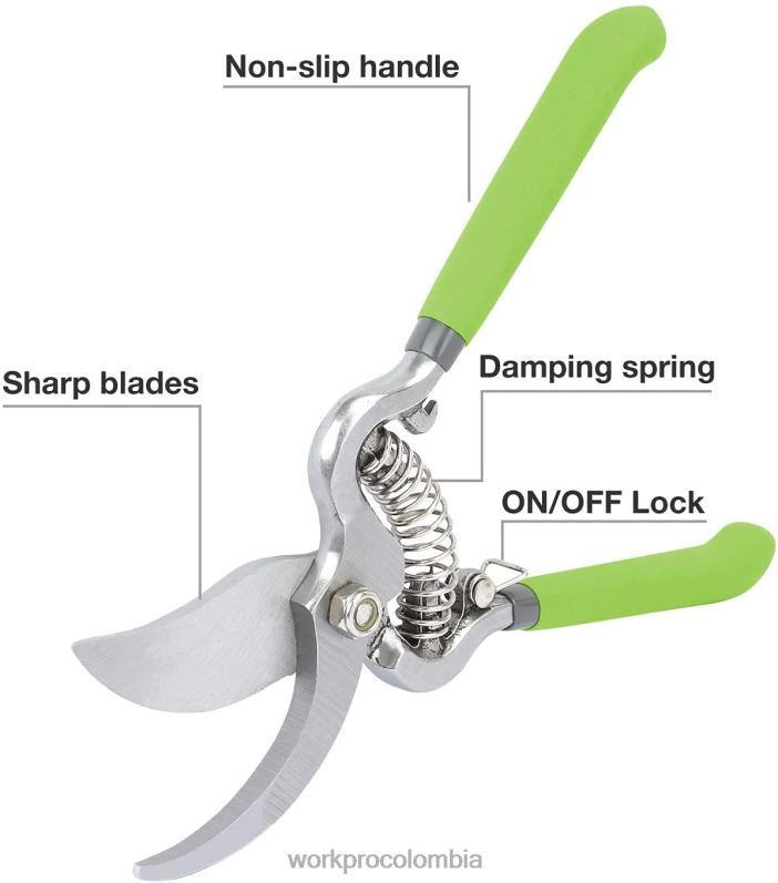 WORKPRO Juego de 2 tijeras de podar con hoja recta de acero. JP02P271 herramienta útil
