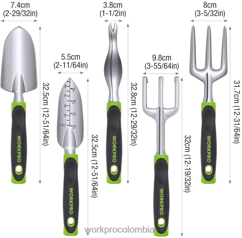 WORKPRO Juego de herramientas de jardín al aire libre de 5 piezas, regalos de trabajo de jardinería JP02P276 herramienta moderno