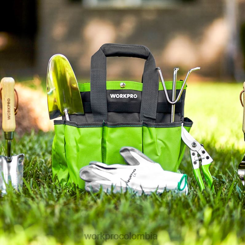 WORKPRO Juego de herramientas de jardín de alta resistencia de acero inoxidable de 7 piezas JP02P274 herramienta moderno