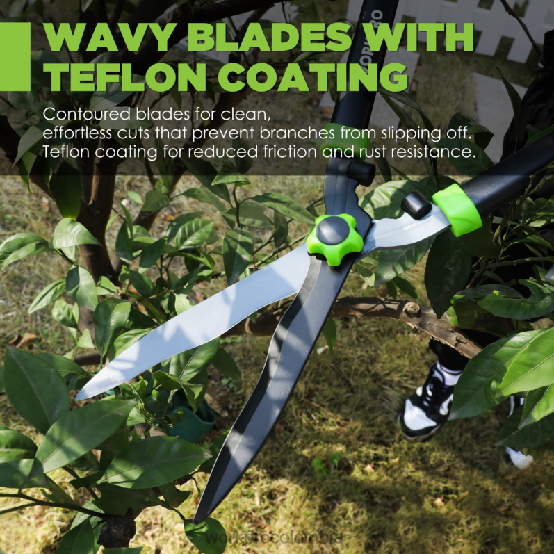 WORKPRO Tijeras para setos manuales con hoja ondulada y mango ergonómico y cómodo. JP02P287 herramienta nuevo