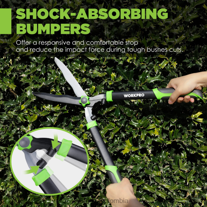 WORKPRO Tijeras para setos manuales con hoja ondulada y mango ergonómico y cómodo. JP02P287 herramienta nuevo