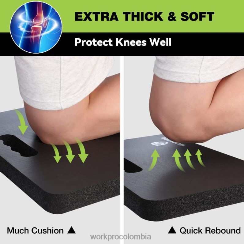 WORKPRO almohadilla para rodillas de espuma extra gruesa, 17,5 x 11 x 1,5 JP02P277 herramienta negro