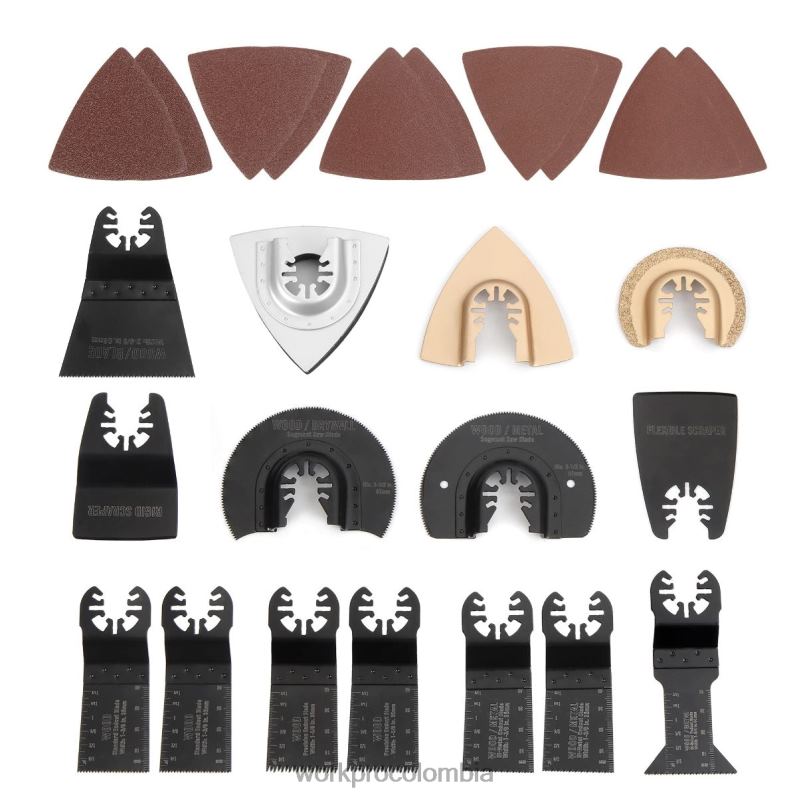 WORKPRO 25 hojas de sierra oscilantes, hoja de corte, accesorio multiherramienta universal para lijar, esmerilar y cortar JP02P200 herramienta moderno
