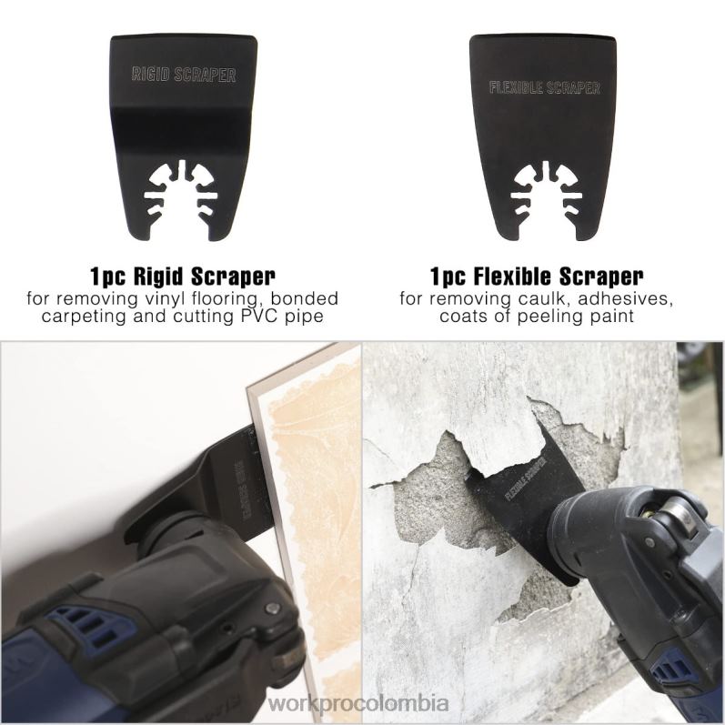 WORKPRO 25 hojas de sierra oscilantes, hoja de corte, accesorio multiherramienta universal para lijar, esmerilar y cortar JP02P200 herramienta moderno