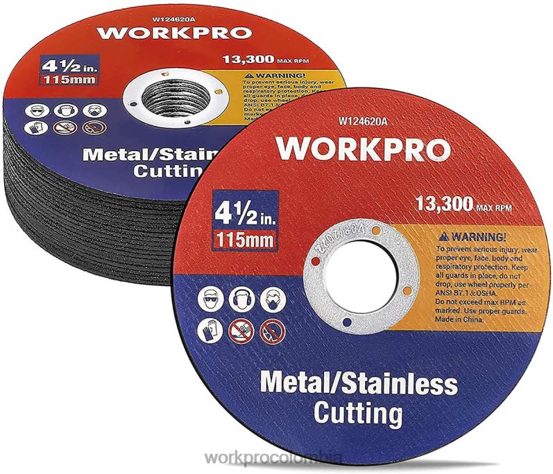 WORKPRO Disco de corte de metal fino para amoladora angular, ruedas de corte de metal inoxidable, 20 Uds. JP02P195 herramienta útil