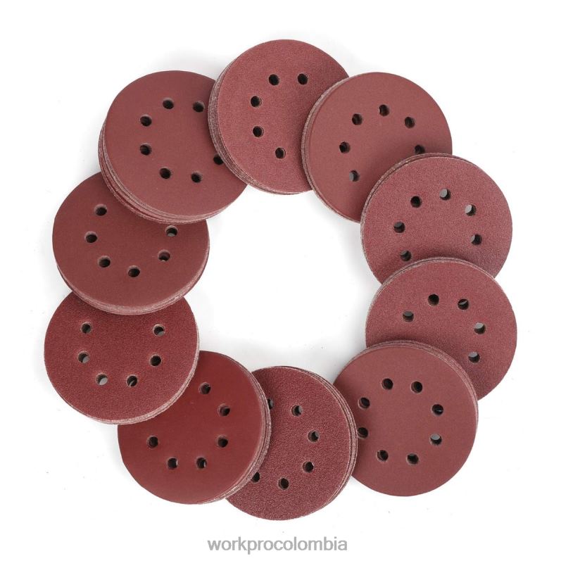 WORKPRO Juego de 150 discos de lijado para lijadora orbital aleatoria. JP02P197 herramienta útil