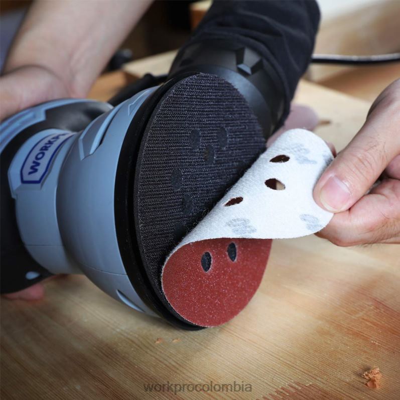 WORKPRO Juego de 150 discos de lijado para lijadora orbital aleatoria. JP02P197 herramienta útil