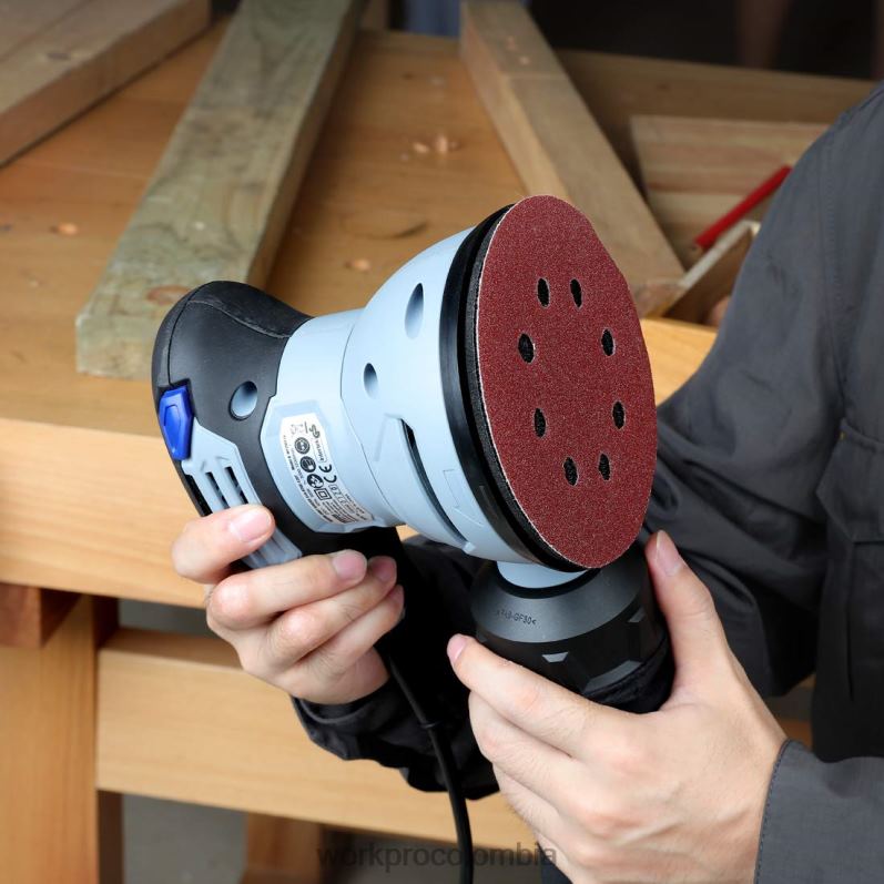 WORKPRO Juego de 150 discos de lijado para lijadora orbital aleatoria. JP02P197 herramienta útil