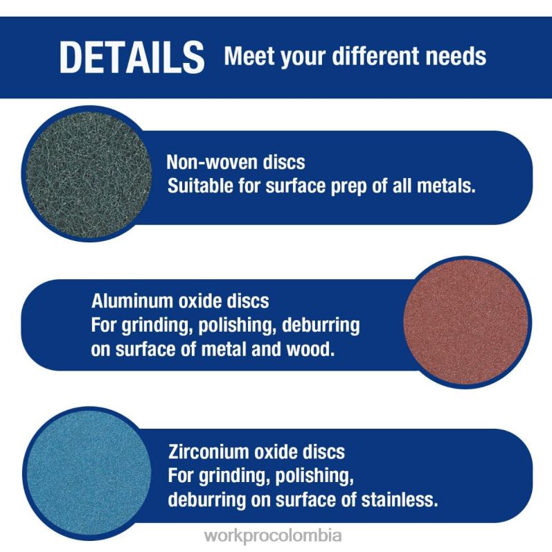 WORKPRO Juego de discos de lijado de 101 piezas, discos de 2 pulgadas con soporte de 1/4 de pulgada JP02P193 herramienta útil
