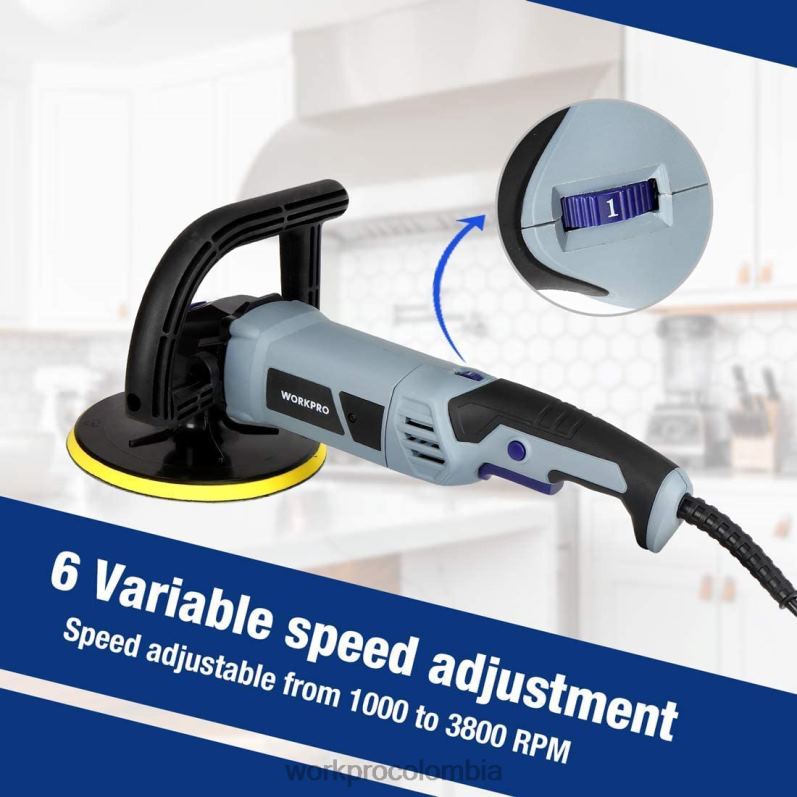 WORKPRO Pulidora con mango desmontable y accesorios JP02P231 herramienta útil