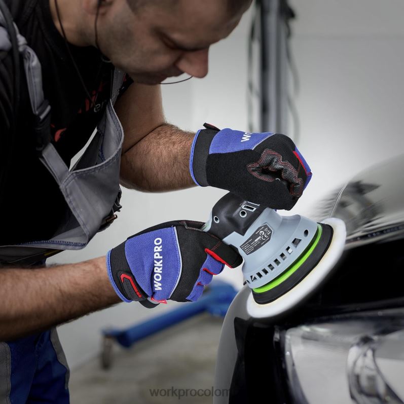 WORKPRO Pulidora inalámbrica de doble acción para coche de 6 pulgadas con 2 baterías recargables de 12v JP02P238 herramienta moderno