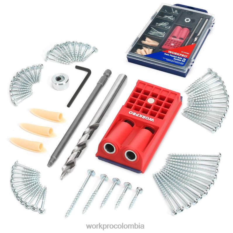 WORKPRO Tapones de plástico, destornillador cuadrado grueso, kit de plantilla para orificios de bolsillo JP02P201 herramienta moderno