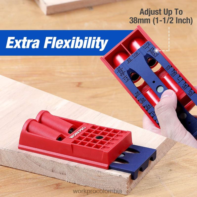 WORKPRO Tapones de plástico, destornillador cuadrado grueso, kit de plantilla para orificios de bolsillo JP02P201 herramienta moderno