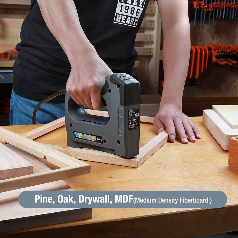 WORKPRO Grapadora eléctrica 6 en 1 de 110v para proyectos de carpintería diy JP02P167 herramienta útil