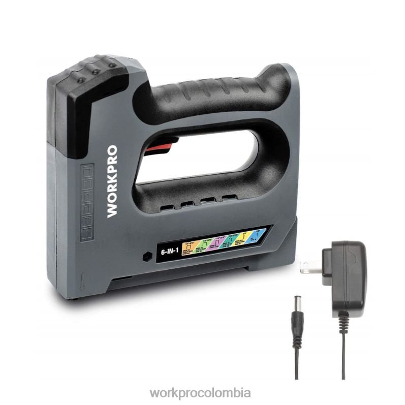 WORKPRO Pistola grapadora inalámbrica recargable 6 en 1 de 3,6 v JP02P166 herramienta útil