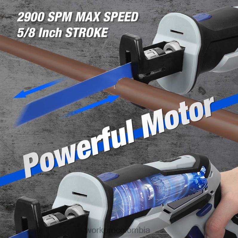 WORKPRO Sierra alternativa inalámbrica de 12 V con mordaza de sujeción. JP02P185 herramienta útil