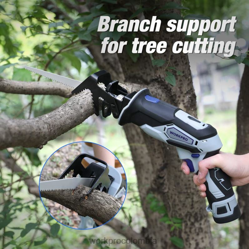 WORKPRO Sierra alternativa inalámbrica de 12 V con mordaza de sujeción. JP02P185 herramienta útil