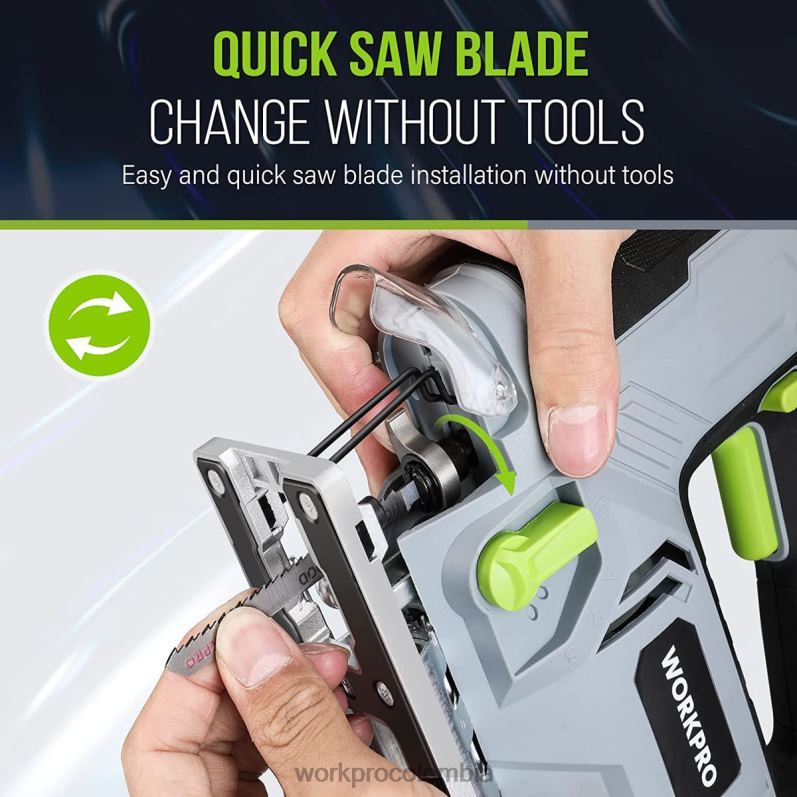 WORKPRO Sierra de calar, equipo de herramientas de sierra de calar eléctrica con cable de 6,5 amperios y 850 vatios JP02P241 herramienta moderno