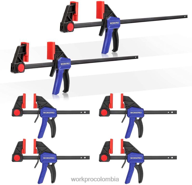 WORKPRO 6 abrazaderas para barra de carpintería. JP02P115 herramienta útil