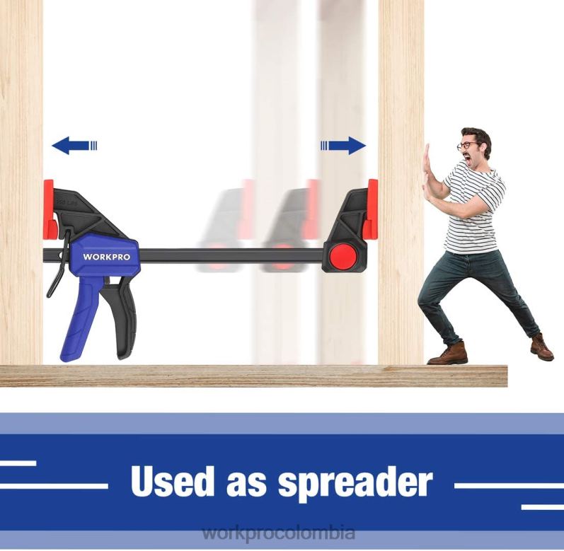 WORKPRO 6 abrazaderas para barra de carpintería. JP02P115 herramienta útil