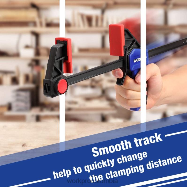 WORKPRO 6 abrazaderas para barra de carpintería. JP02P115 herramienta útil