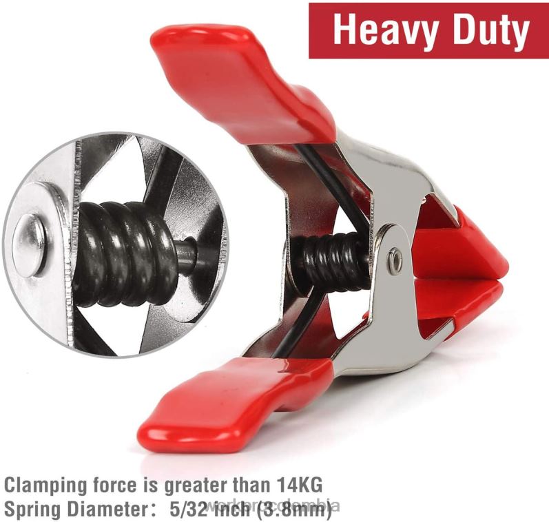 WORKPRO Abrazaderas de resorte de metal de 8 Uds., juego de abrazaderas resistentes de acero niquelado de 6-5/16 pulgadas para agarre de carpintería, estudios fotográficos de camping JP02P122 herramie