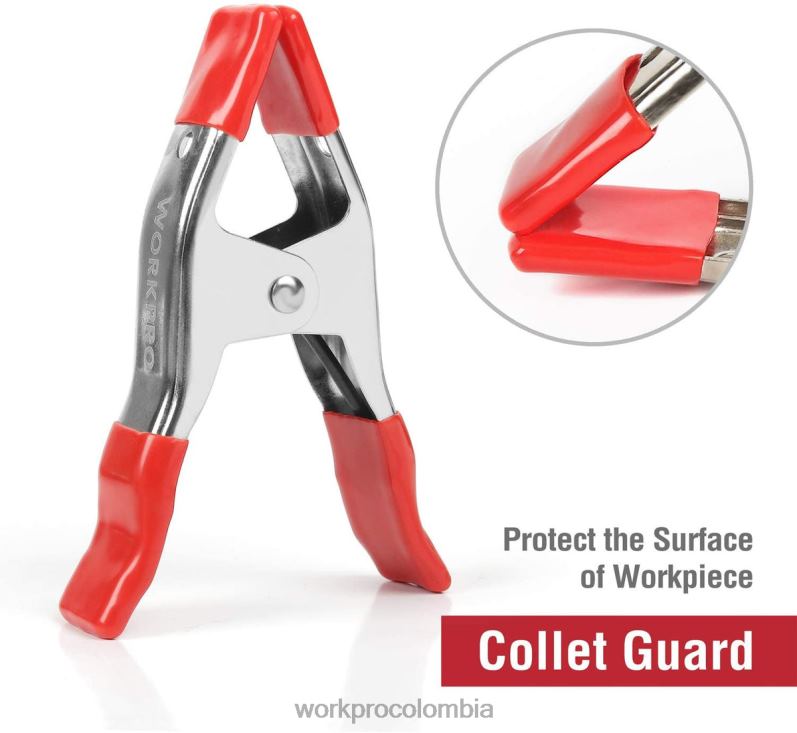 WORKPRO Abrazaderas de resorte de metal de 8 Uds., juego de abrazaderas resistentes de acero niquelado de 6-5/16 pulgadas para agarre de carpintería, estudios fotográficos de camping JP02P122 herramie