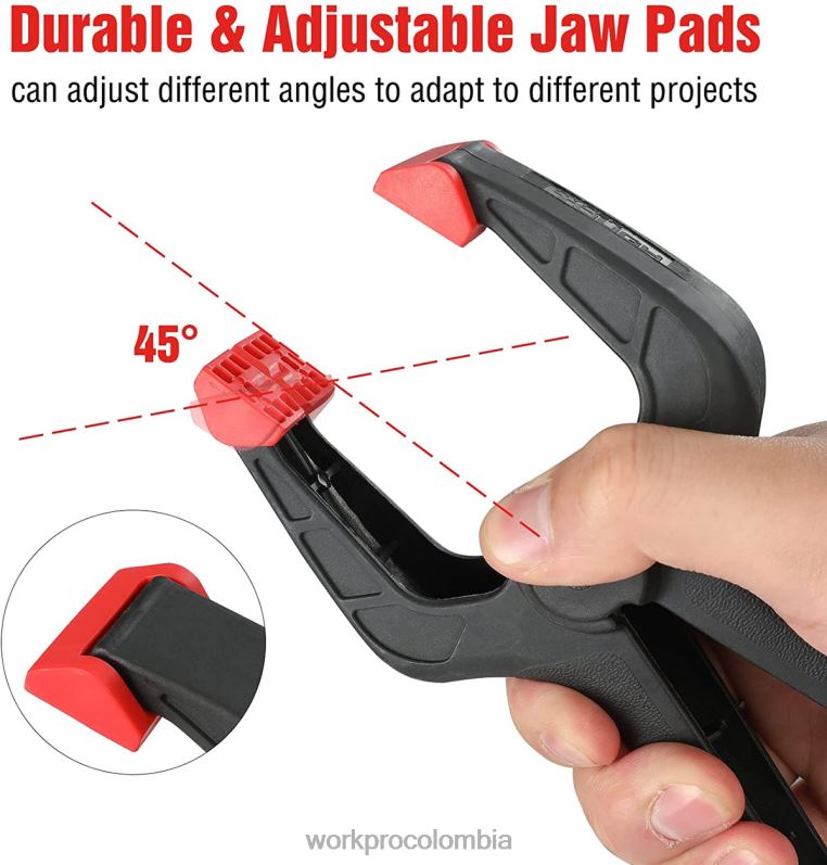 WORKPRO Juego de abrazaderas de resorte de nailon de 16 piezas para carpintería, estudios de fotografía y trabajos de bricolaje JP02P125 herramienta moderno