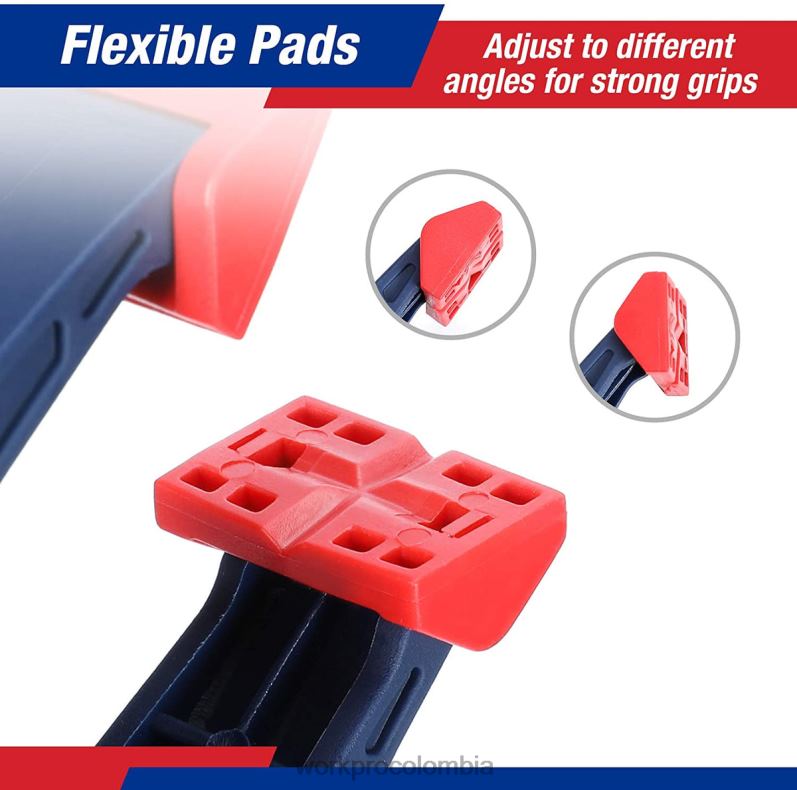 WORKPRO Juego de abrazaderas de resorte de nailon de 16 piezas para estudios de fotografía de carpintería y trabajos de bricolaje JP02P119 herramienta azul