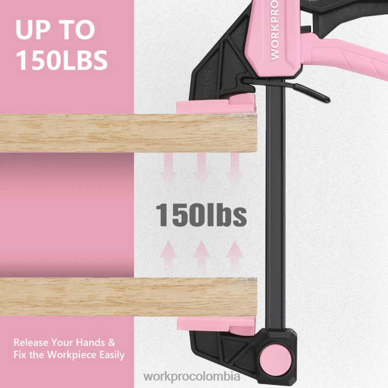 WORKPRO Mini abrazadera/esparcidor de una mano de 4 piezas para carpintería JP02P120 herramienta útil