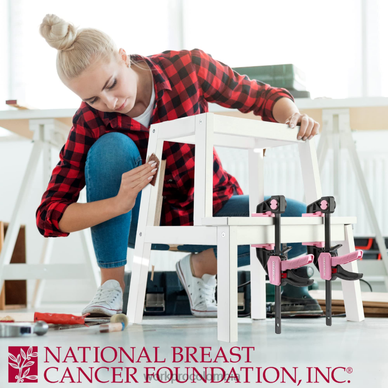 WORKPRO Mini abrazadera/esparcidor de una mano de 4 piezas para carpintería JP02P120 herramienta útil