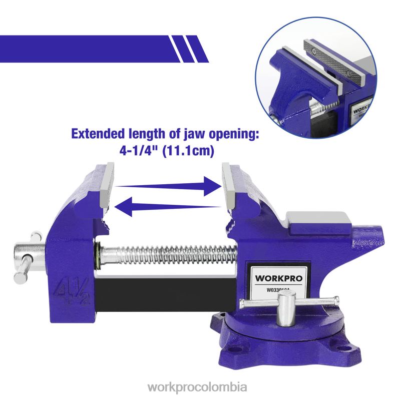 WORKPRO tornillo de banco para banco de trabajo JP02P113 herramienta útil