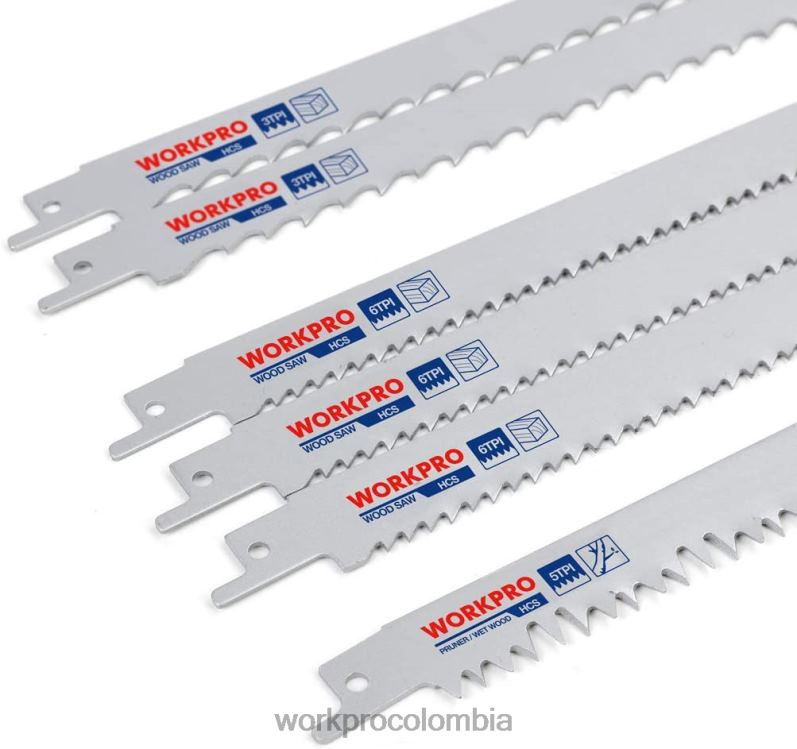 WORKPRO Juego de 32 hojas de sierra alternativa con bolsa organizadora JP02P138 herramienta útil