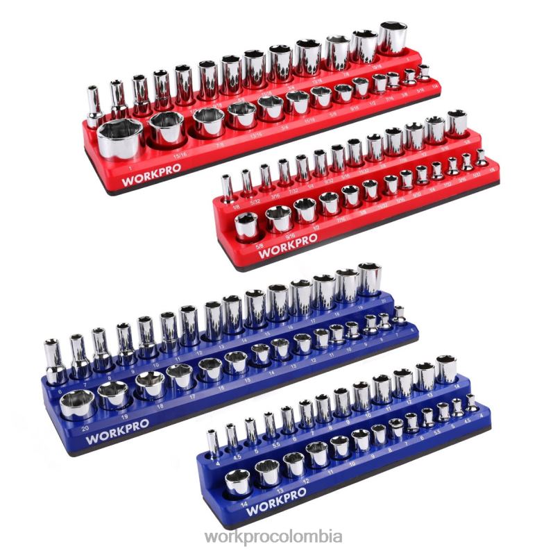 WORKPRO Juego de 4 organizadores magnéticos para receptáculos. JP02P134 herramienta moderno