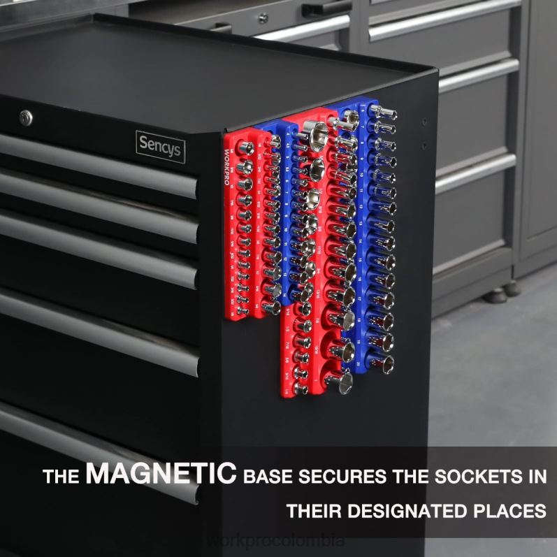 WORKPRO Juego de 4 organizadores magnéticos para receptáculos. JP02P134 herramienta moderno