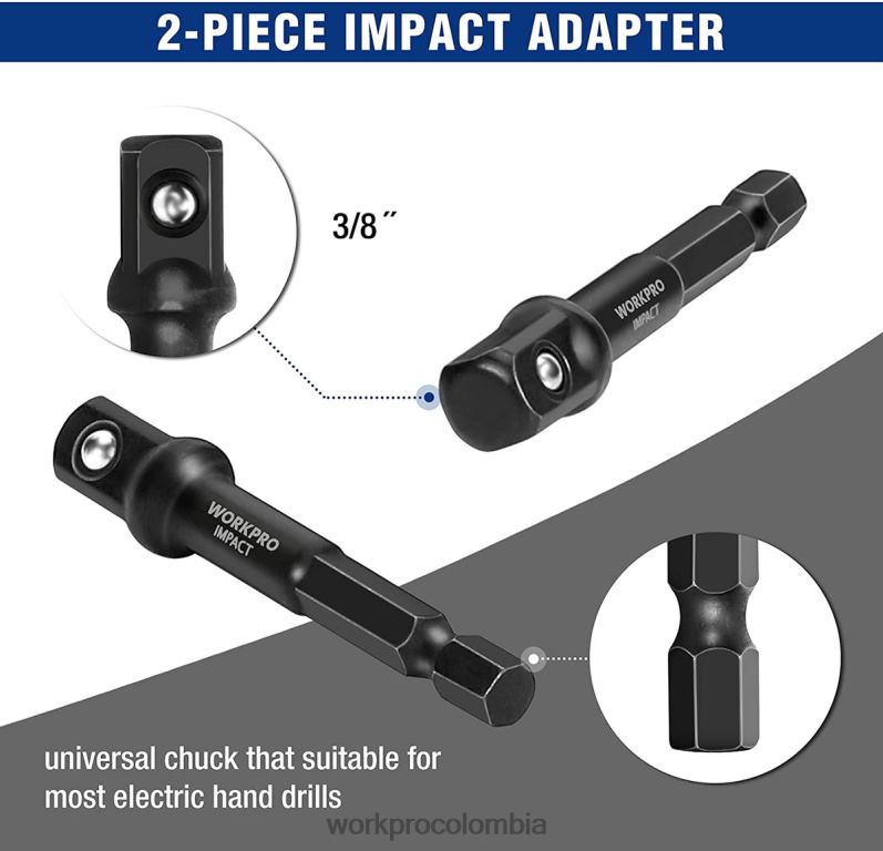 WORKPRO Juego de extractor de tuercas y pernos de impacto de 15 piezas JP02P128 herramienta útil