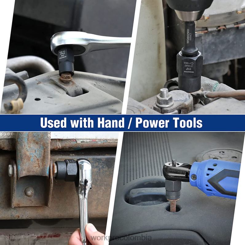 WORKPRO Juego de extractor de tuercas y pernos de impacto de 15 piezas JP02P128 herramienta útil
