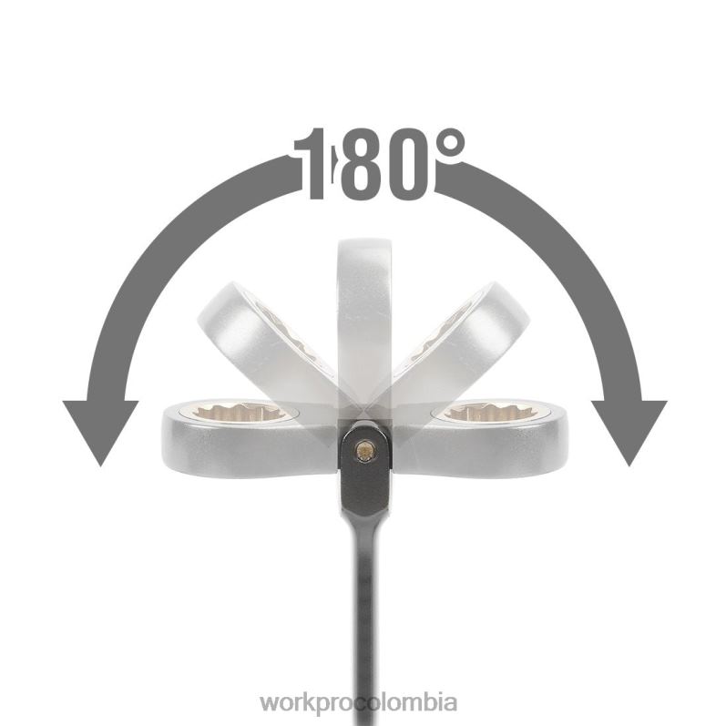 WORKPRO Juego de llaves combinadas con trinquete de cabeza flexible de 8 piezas con bolsa organizadora JP02P86 herramienta útil