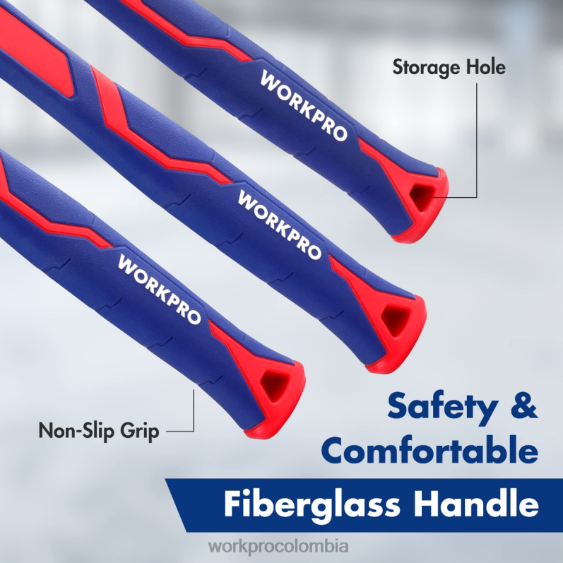 WORKPRO Juego de martillos de 5 piezas. JP02P136 herramienta moderno