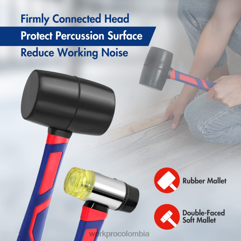 WORKPRO Juego de martillos de 5 piezas. JP02P136 herramienta moderno