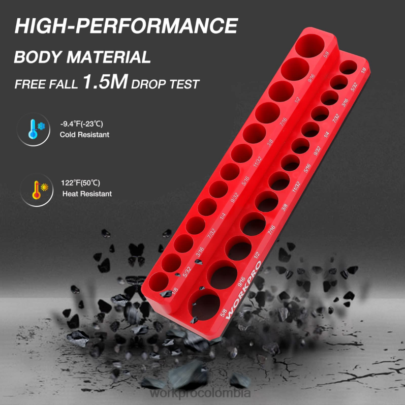 WORKPRO Juego de organizador de enchufes magnéticos. JP02P131 herramienta nuevo