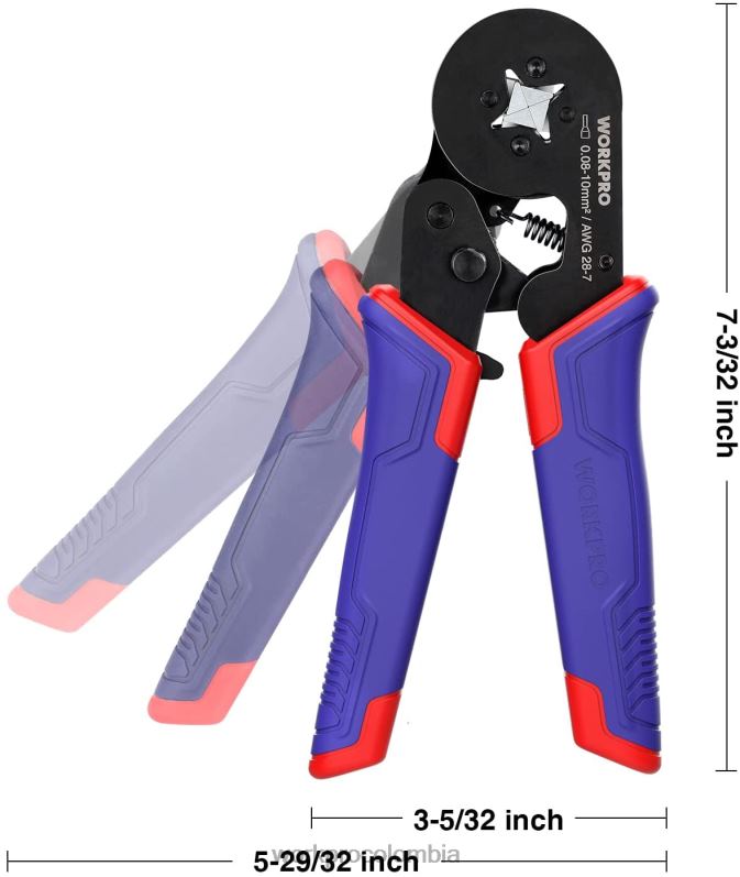 WORKPRO Kit de herramientas para prensar férulas, herramienta para prensar cables de trinquete autoajustable awg 28-7 JP02P161 herramienta moderno